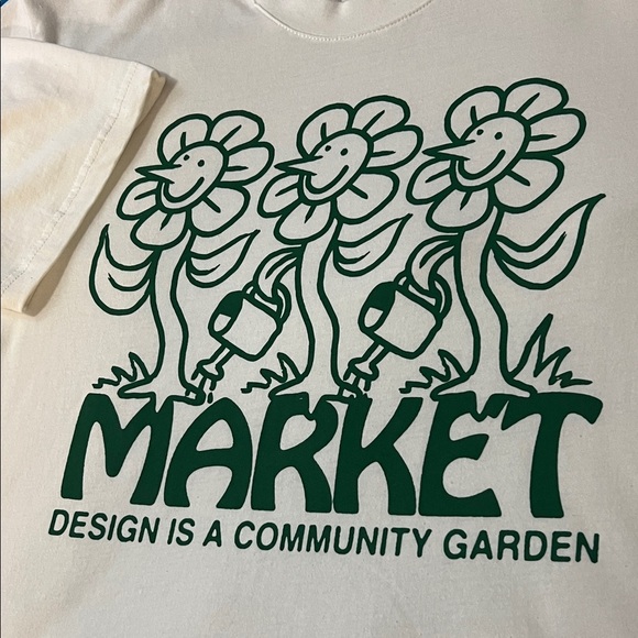 Market Studios White Graphic Tee - Short Sleeve - Picture 2 of 7